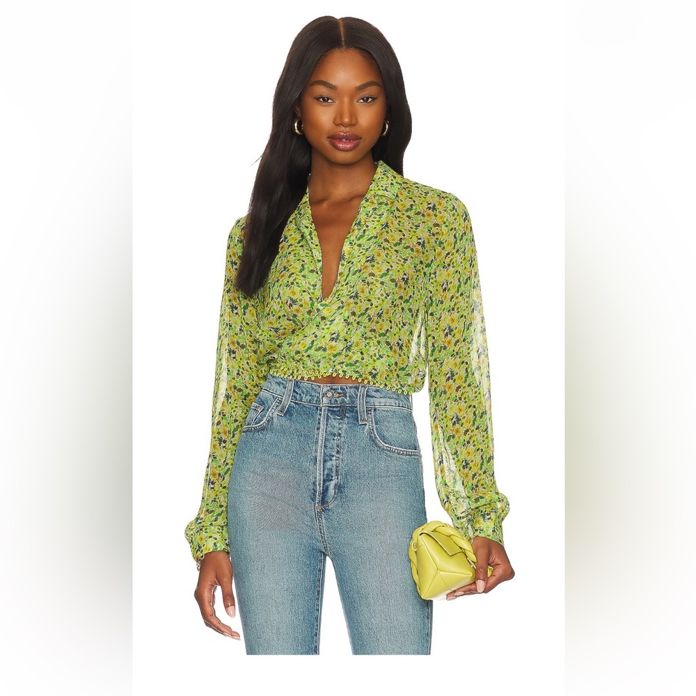 Lover Top in Green Multi Floral